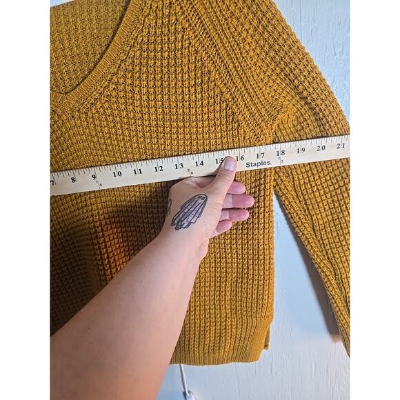 Cropped Knit Cozy Fall Sweater Womens Small Winter Grandmacore Fall Cozy - Picture 4 of 7